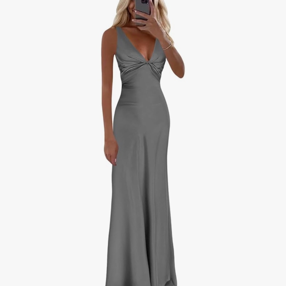 GRAY Formal Wedding Guest Dress